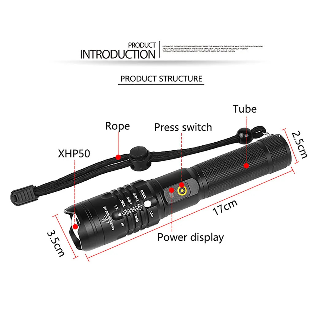 Lightingx%20L-750%20XHP50%20LED%20Alüminyum%20Alaşımlı%20Zoomlu%20Şarjlı%20El%20Feneri