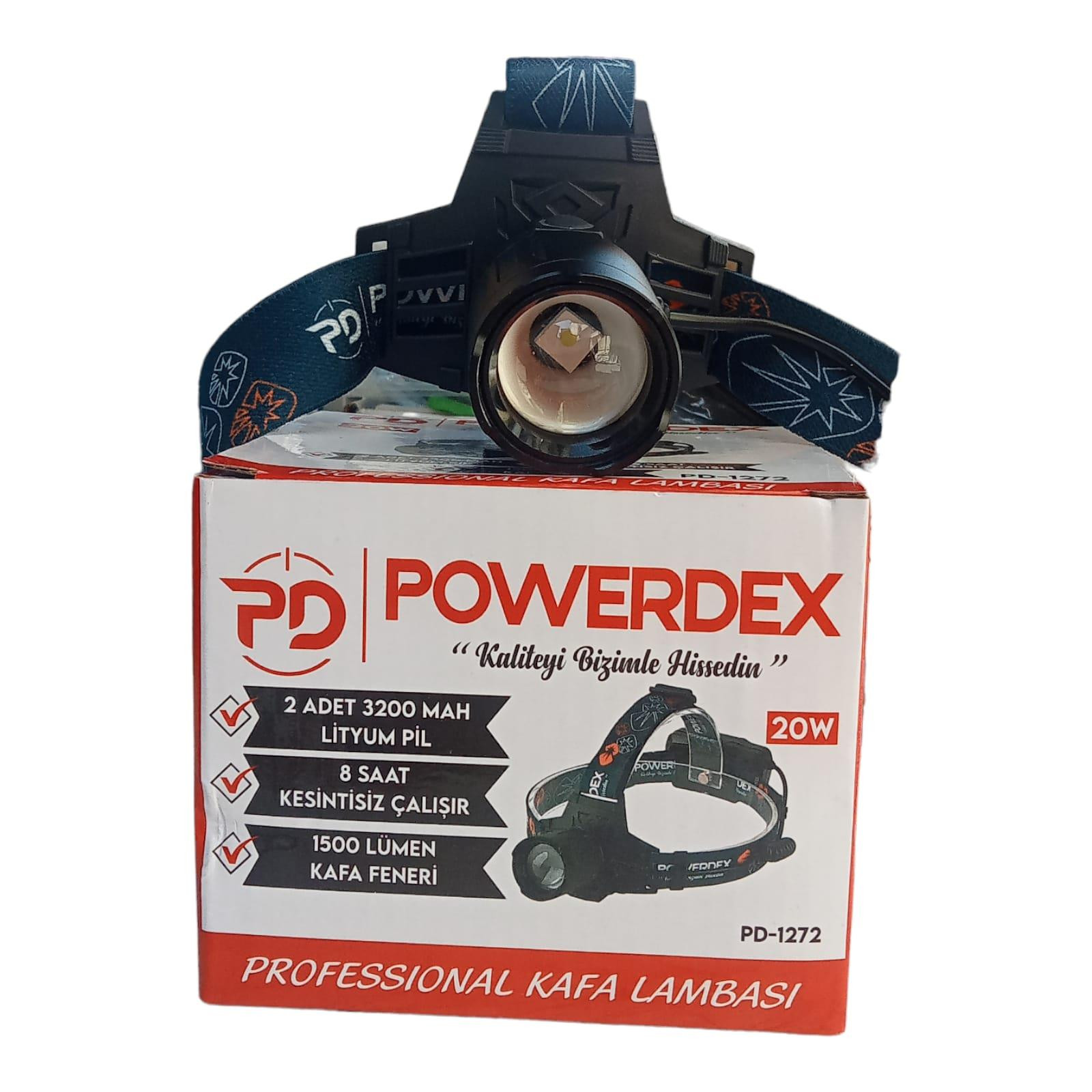 Powerdex%20PD-1272%201500%20Lümen%2020w%20Profesyonel%20Kafa%20Feneri