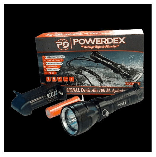 Powerdex%20PD-7900%20100%20Metre%2010%20W%202000%20Lümen%20Profesyonel%20Deniz%20Altı%20Feneri