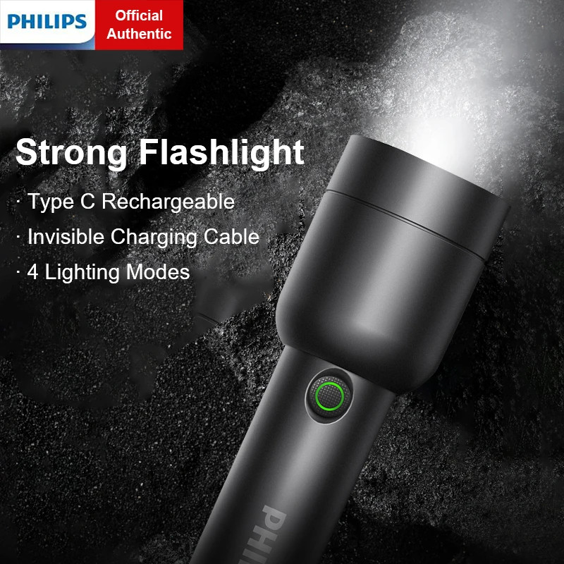 Philips%20SFL6168/93%20Optik%20Zoom%2020W%201000%20Lümen%20350%20Metre%20Menzilli%20IP44%20Su%20Geçirmez%20Type-C%20Şarj%20Edilebilir%20El%20Feneri