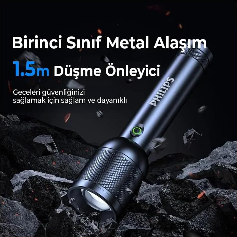 Philips%20SFL8168/93%2030W%203200%20Lümen%201000%20Metre%20Menzilli%20IP44%20Su%20Geçirmez%20Şarj%20Edilebilir%20LED%20El%20Feneri