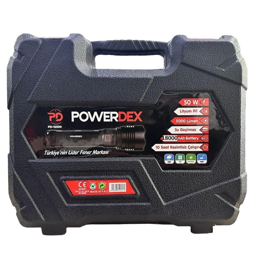 Powerdex%20PD-12500%2050%20Watt%205000%20Lümen%20Profesyonel%20Büyük%20Şarjlı%20El%20Feneri