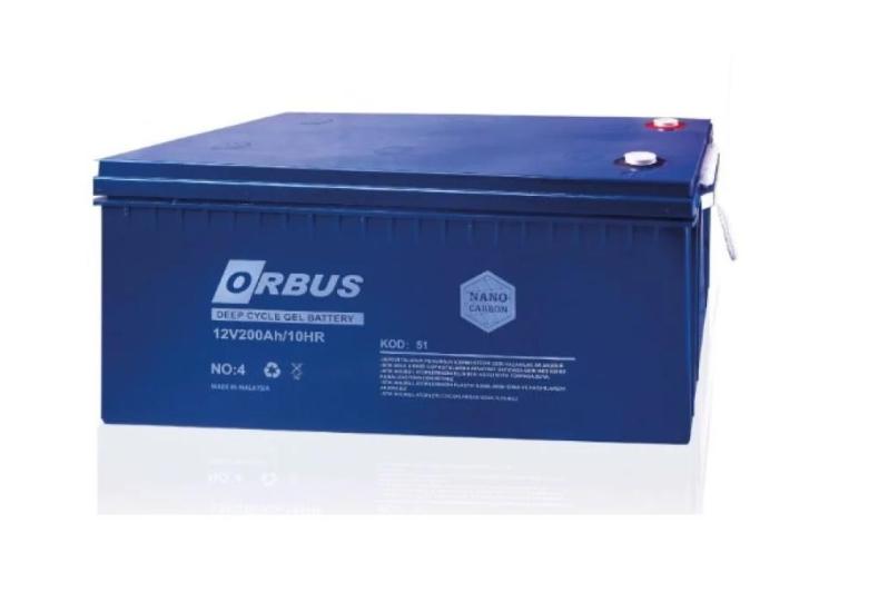 ORBUS 12V 200AH - Deep Cycle Jel Akü