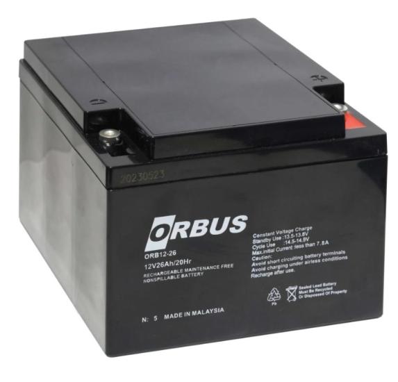 ORBUS 12V 26AH Kuru Bakımsız Akü