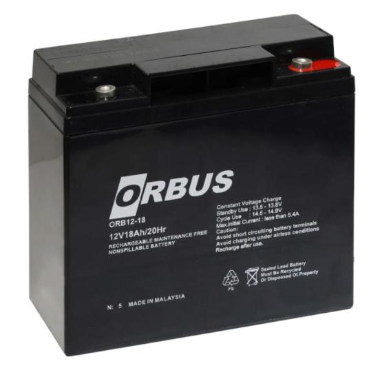 ORBUS 12V 18AH Kuru Bakımsız Akü