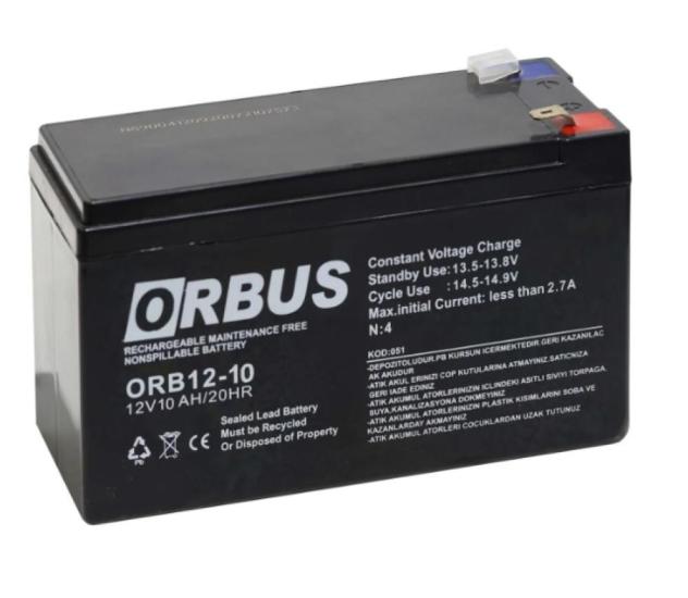 ORBUS 12V 10AH Kuru Bakımsız Akü