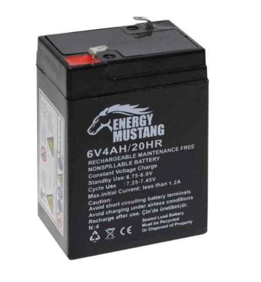 ENERGY MUSTANG 6V 4AH Kuru Bakımsız Akü