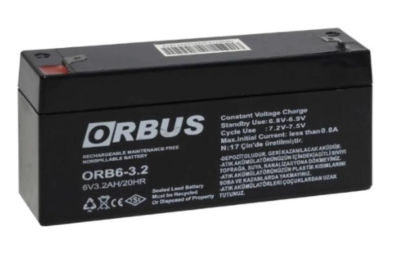 ORBUS 6V 3.2AH Kuru Bakımsız Akü