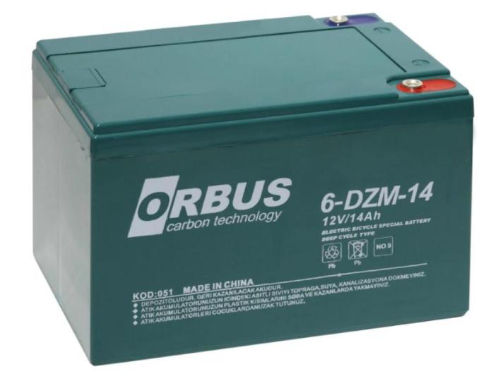 Orbus 12V 14Ah Jel Akü ( Elektrikli Bisiklet Aküsü )