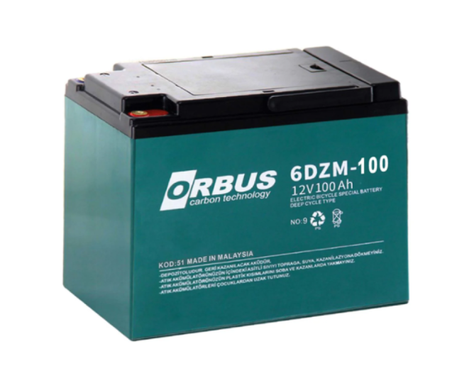 Orbus 12V 100Ah Jel Akü ( Elektrikli Bisiklet Aküsü )