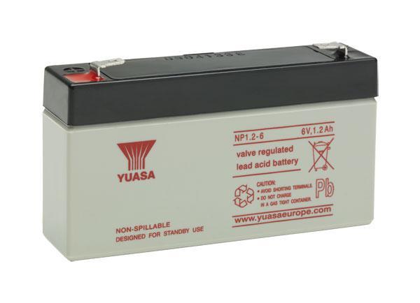 Yuasa NP 1.2-6 6V 1.2Ah Bakımsız Kuru Akü